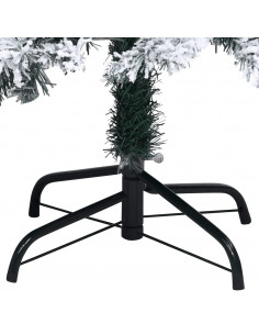 Albero di Natale Artificiale con Neve Fioccata Verde 120 cm PVC