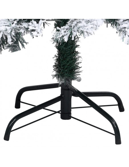 Albero di Natale Artificiale con Neve Fioccata Verde 150 cm PVC