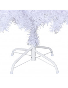 Albero di Natale Artificiale con Rami Spessi Bianco 120 cm PVC