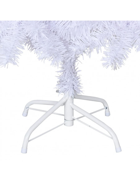 Albero di Natale Artificiale con Rami Spessi Bianco 120 cm PVC