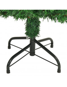 Albero di Natale Artificiale con Rami Spessi Verde 120 cm PVC