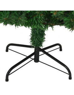 Albero di Natale Artificiale con Rami Spessi Verde 210 cm PVC