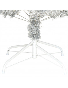 Albero di Natale Artificiale con Supporto Argento 210 cm PET