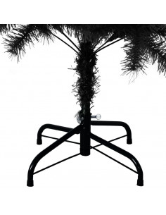 Albero di Natale Artificiale con Supporto Nero 120 cm PVC