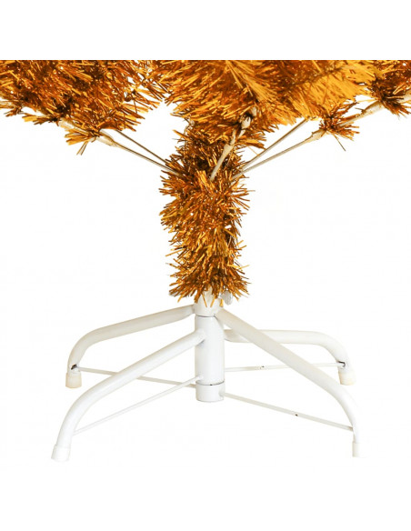 Albero di Natale Artificiale con Supporto Oro 150 cm PET