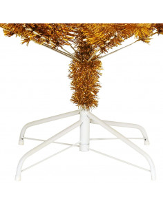 Albero di Natale Artificiale con Supporto Oro 180 cm PET