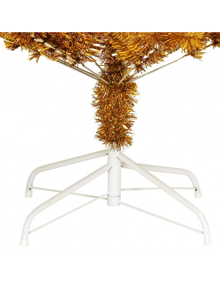 Albero di Natale Artificiale con Supporto Oro 240 cm PET