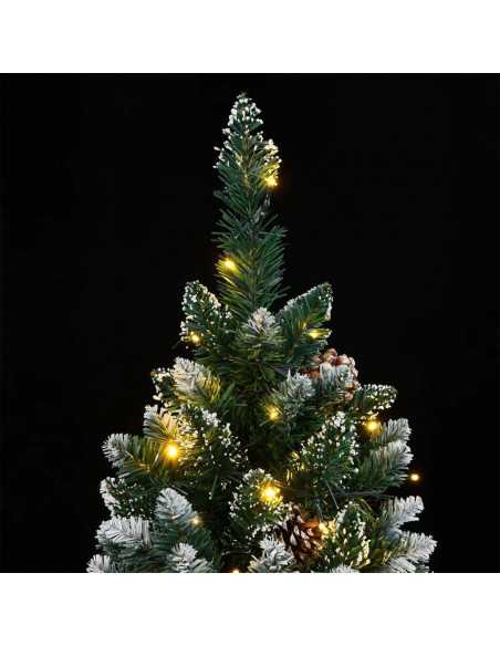 Albero di Natale Artificiale Incernierato con 300 LED 180 cm