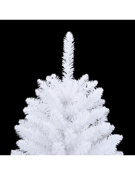 Albero di Natale Artificiale Incernierato con Base Bianco 150cm