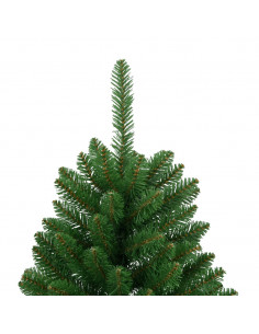 Albero di Natale Artificiale Incernierato con Base Verde 150 cm
