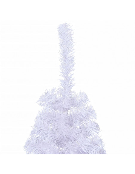 Albero di Natale Artificiale Metà con Supporto Bianco 150cm PVC