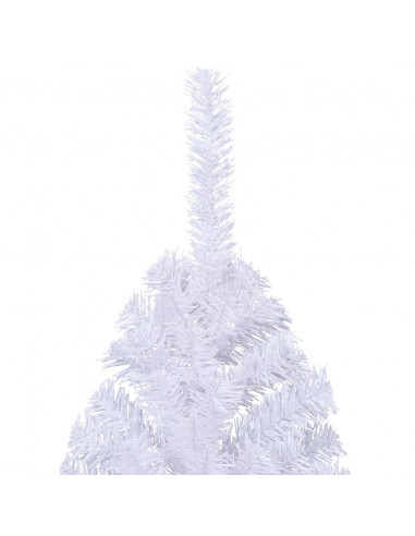 Albero di Natale Artificiale Metà con Supporto Bianco 180cm PVC