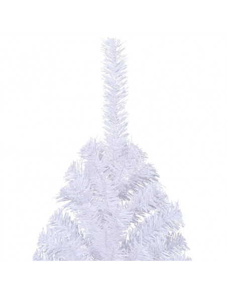 Albero di Natale Artificiale Metà con Supporto Bianco 180cm PVC