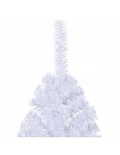 Albero di Natale Artificiale Metà con Supporto Bianco 240cm PVC