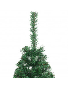 Albero di Natale Artificiale Metà con Supporto Verde 120 cm PVC