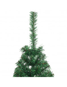Albero di Natale Artificiale Metà con Supporto Verde 150 cm PVC