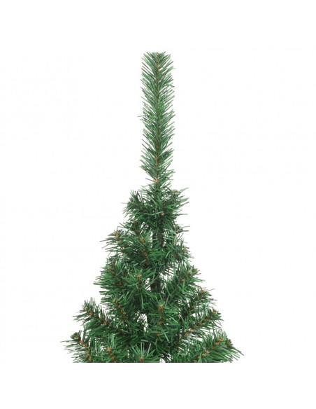 Albero di Natale Artificiale Metà con Supporto Verde 240 cm PVC