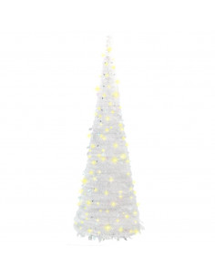 Albero di Natale Artificiale Pop-up con 100 LED Bianco 150 cm