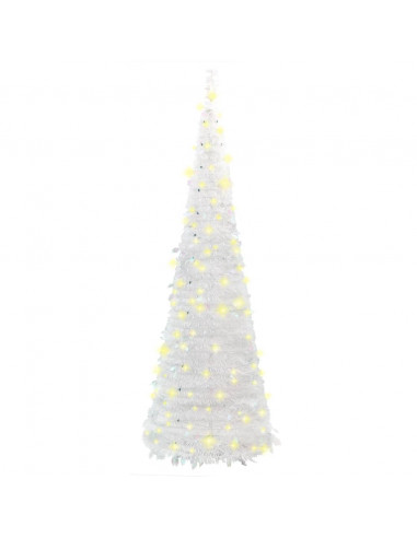 Albero di Natale Artificiale Pop-up con 100 LED Bianco 150 cm