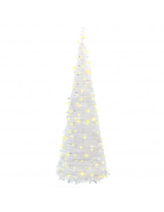 Albero di Natale Artificiale Pop-up con 50 LED Bianco 120 cm