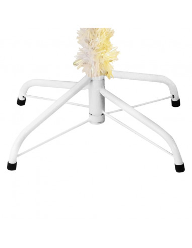 Albero di Natale Artificiale Punte Iridescenti Bianco 150cm PVC