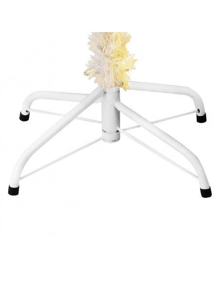 Albero di Natale Artificiale Punte Iridescenti Bianco 150cm PVC