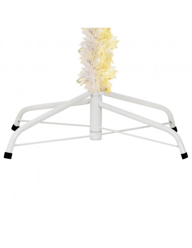 Albero di Natale Artificiale Punte Iridescenti Bianco 180cm PVC
