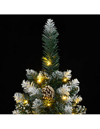 Albero di Natale Artificiale Sottile 300 LED 240 cm