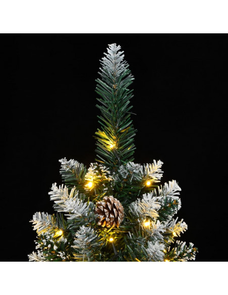 Albero di Natale Artificiale Sottile con 150 LED 120 cm