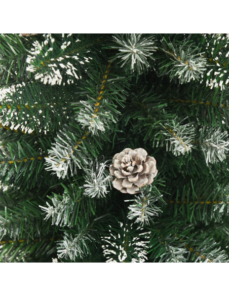 Albero di Natale Artificiale Sottile con Base 240 cm PVC