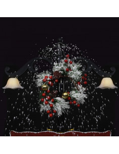 Albero di Natale con Nevicata e Base ad Ombrello Blu 170 cm PVC