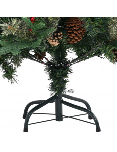 Albero di Natale con Pigne Verde 195 cm PVC e PE