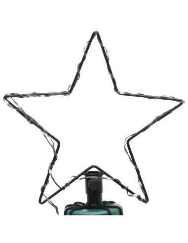 Albero di Natale con Puntale Bianco Freddo 200 LED 180 cm