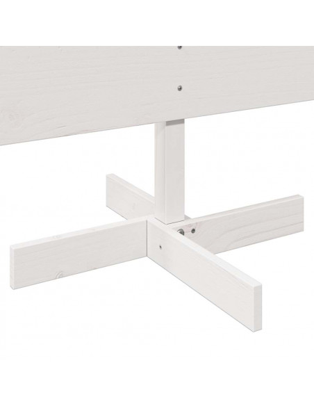 Albero di Natale Decorativo Bianco 150 cm in Legno di Pino