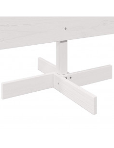 Albero di Natale Decorativo Bianco 180cm Legno Massello di Pino
