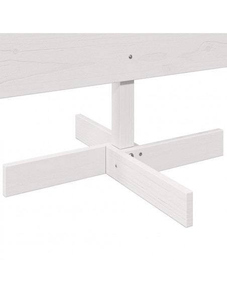 Albero di Natale Decorativo Bianco 180cm Legno Massello di Pino