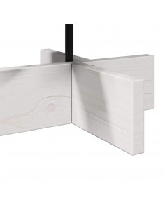 Albero di Natale Decorativo Bianco 60 cm Legno Massello di Pino