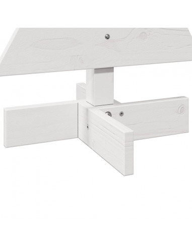 Albero di Natale Decorativo Bianco 60 cm Legno Massello di Pino