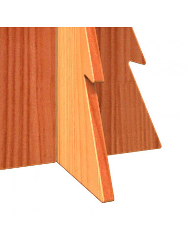 Albero di Natale Decorativo Cera 59,5 cm Legno Massello di Pino