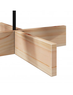 Albero di Natale Decorativo in Legno 100 cm Legno Massello Pino