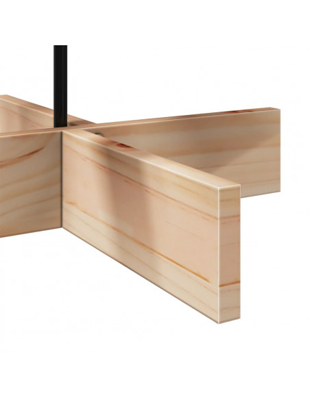 Albero di Natale Decorativo in Legno 100 cm Legno Massello Pino