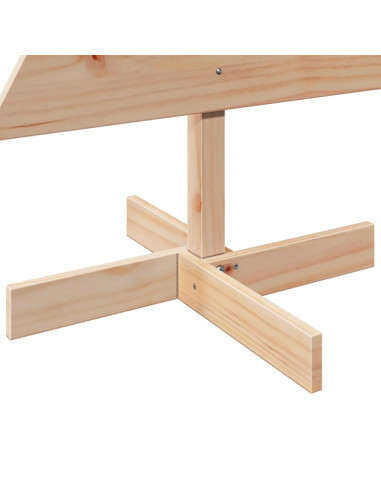 Albero di Natale Decorativo in Legno 120 cm Legno Massello Pino