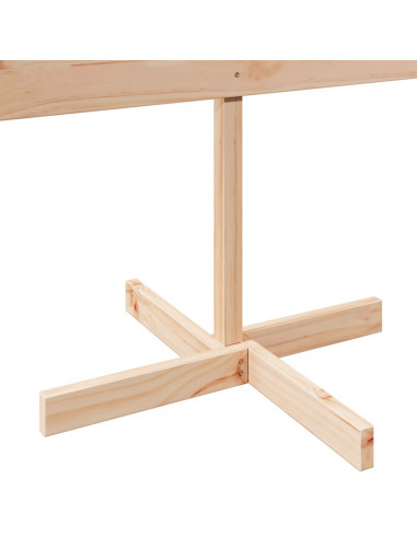 Albero di Natale Decorativo in Legno 150 cm in Legno Massello