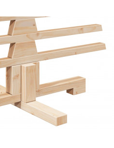Albero di Natale Decorativo in Legno 150 cm Legno Massello Pino