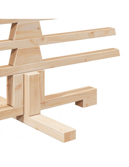 Albero di Natale Decorativo in Legno 150 cm Legno Massello Pino