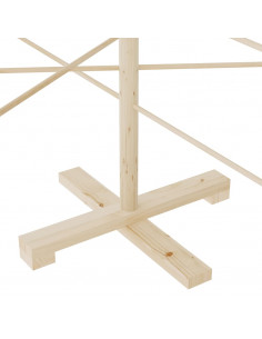 Albero di Natale Decorativo in Legno 150 cm Legno Massello Pino