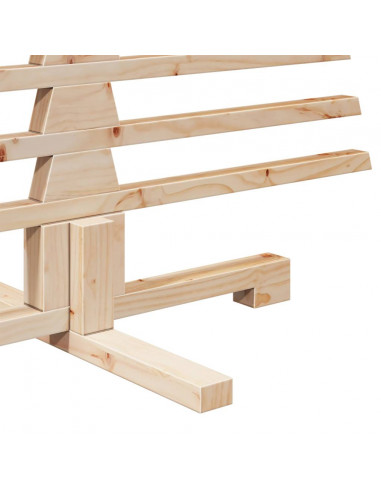 Albero di Natale Decorativo in Legno 180 cm Legno Massello Pino