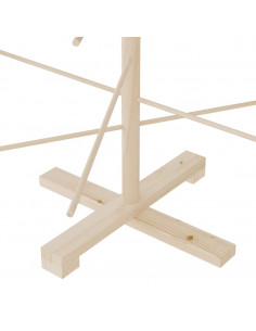 Albero di Natale Decorativo in Legno 180 cm Legno Massello Pino