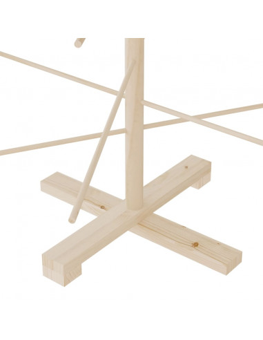 Albero di Natale Decorativo in Legno 180 cm Legno Massello Pino