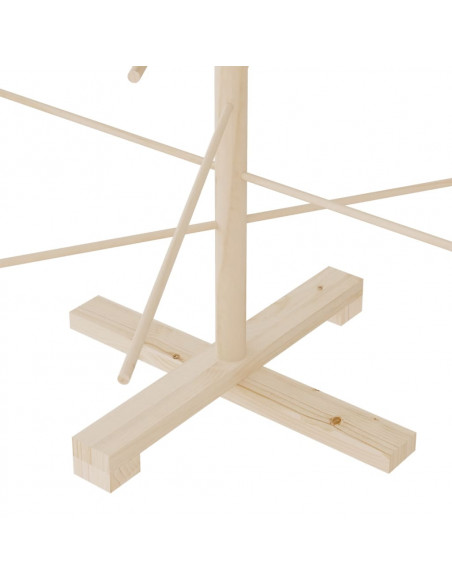 Albero di Natale Decorativo in Legno 180 cm Legno Massello Pino